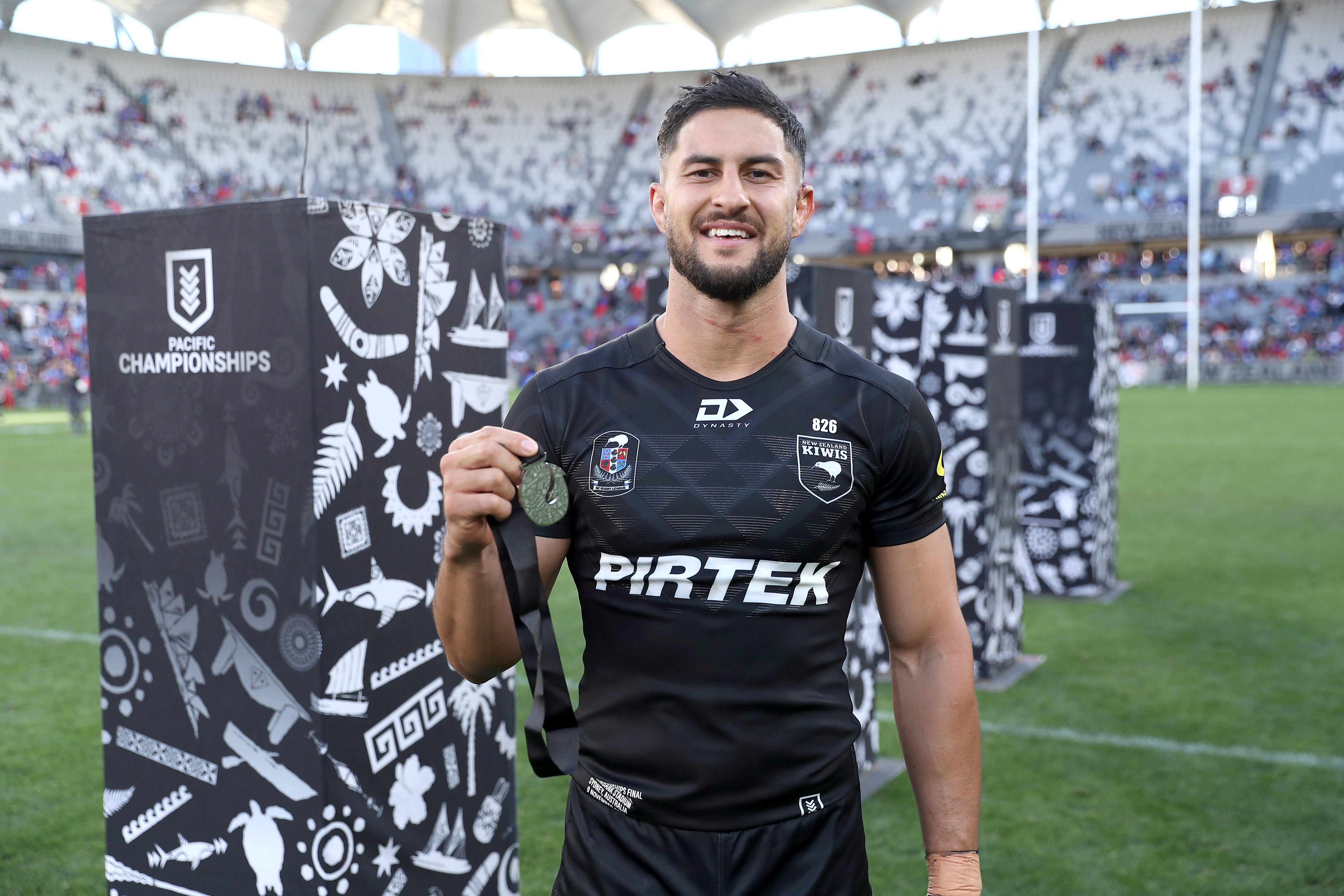 Dylan Brown with his player of the final medal.